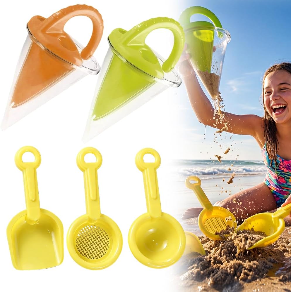 ✨ 🔥 Drippy Sand Castle Maker and Spilling Funnel Sand Toy ✨ Professional Sand Castle Building Kit(❤️Three sand-digging tools will be given away❤️)