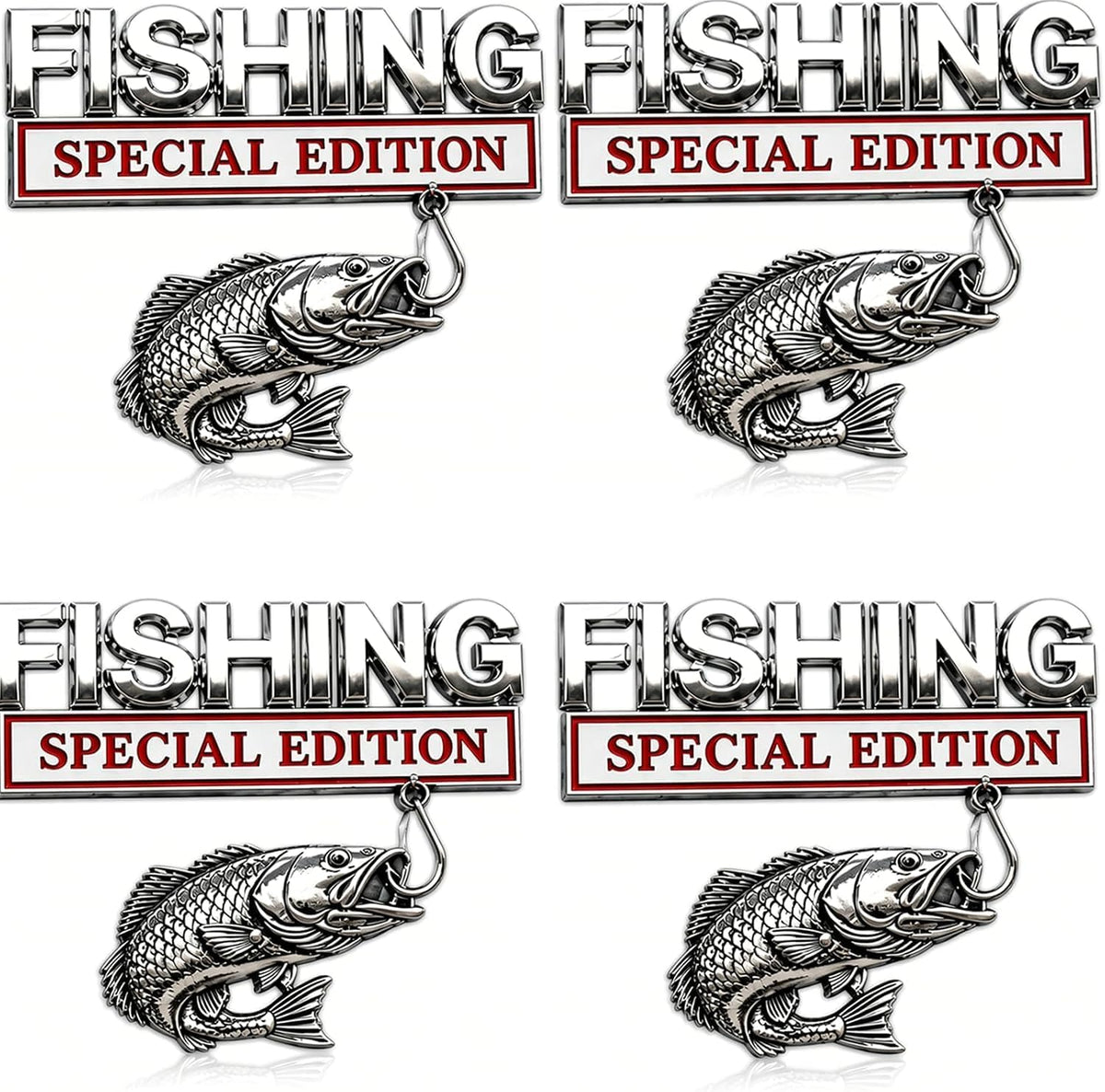 Fishing Special ð£ Edition Premium 3D Metal Vehicle Emblem Badge