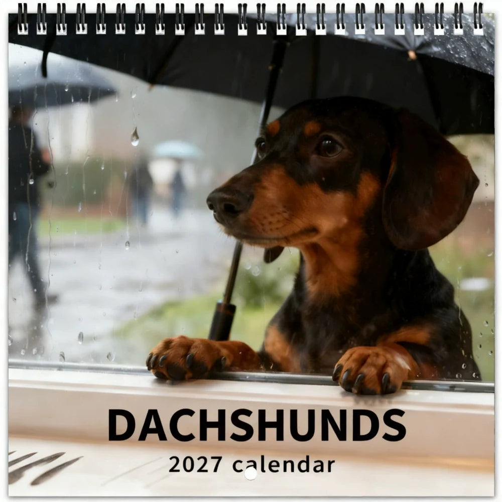 2027 Dachshund Wall Calendar | 12 Month Cute Wiener Dog Calendar, Perfect Gift for Dachshund Lovers