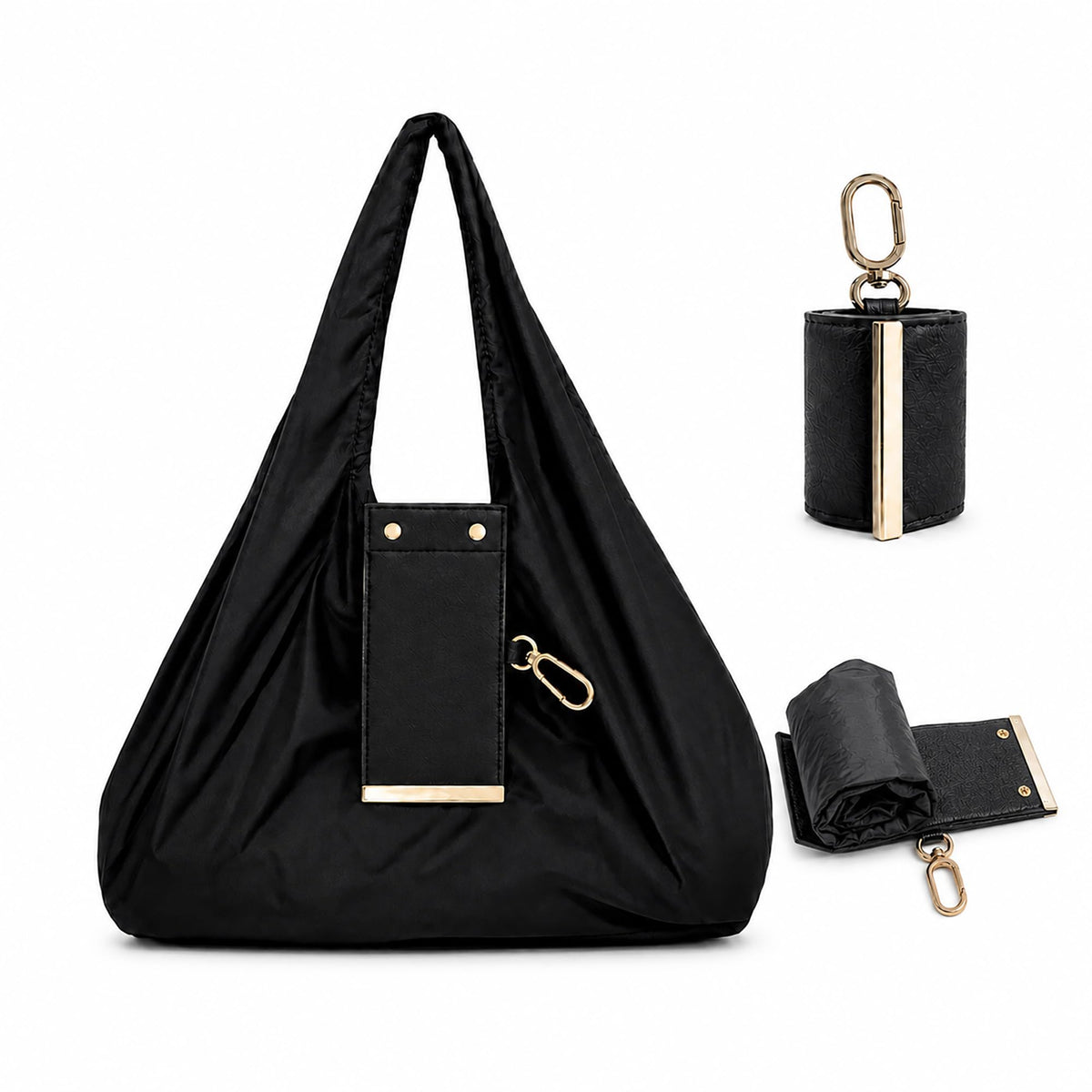 Foldable Travel Tote Bag Keychain（It can be super folded, the size of a coin purse）