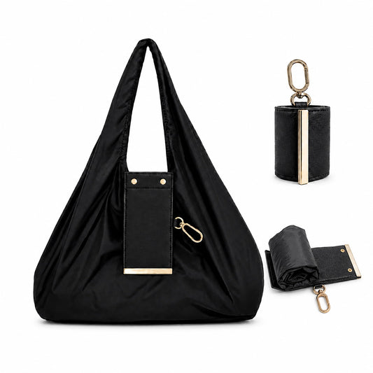 Foldable Travel Tote Bag Keychain（It can be super folded, the size of a coin purse）