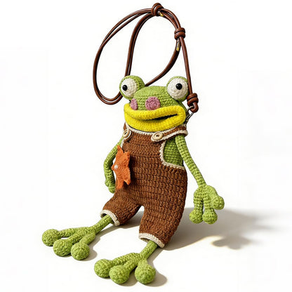 Diy Cartoon Frog Purse, Cute Crochet Wallet, Phone Bag with Convenient Storage