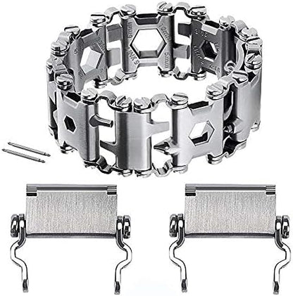 29 in 1 Multitools Stainless Steel Tool Wearable Bracelet for Men Compatible