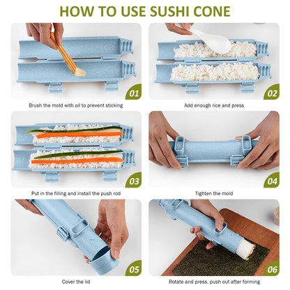 Sushi bazooka sushi maker Kit With Sushi Rolling Mat,Sushi Roller Mold