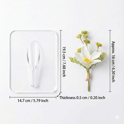 💐 💐 Acrylic Vase with Artificial Flowers (8 x 6 Inch) -Each vase comes with a free random artificial flower worth $19.99.