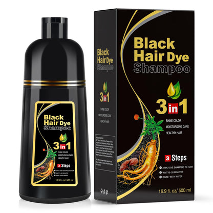 Dark Brown Hair Color Shampoo for Gray Hair 500ML Hair Dye Shampoo for Men & Women
