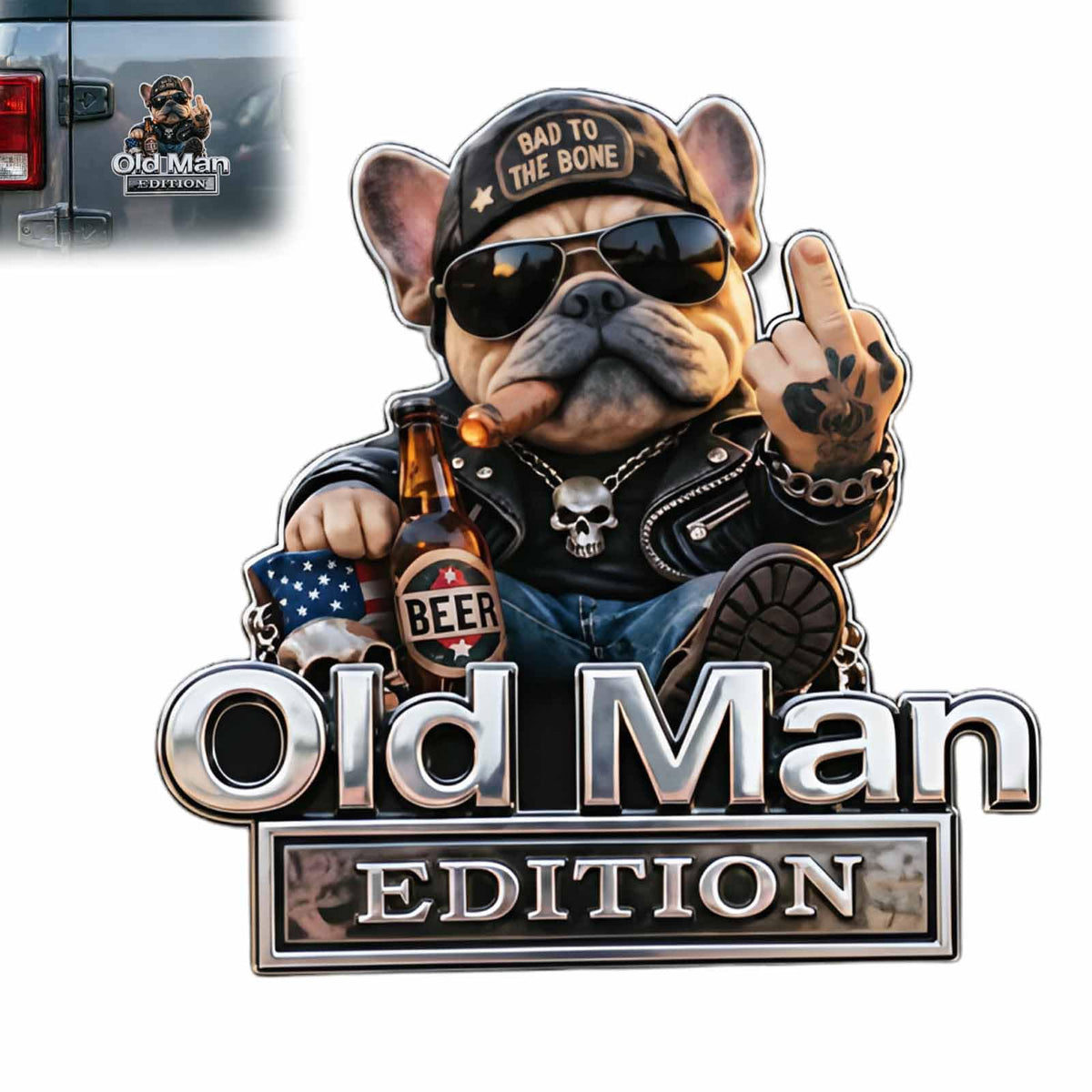 Old Man 👴 Edition Car Emblem