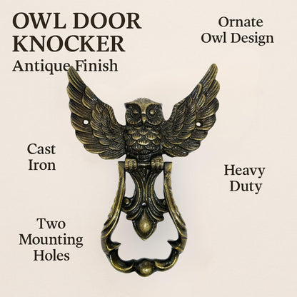 Owl Door Knocker – Heavy Duty Iron Door Handle