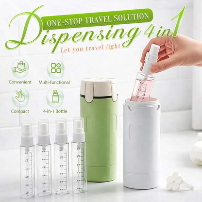 4 in 1 Travel Dispenser, 4 Pack 30ML Travel Bottles for Toiletries