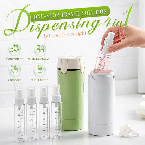 4 in 1 Travel Dispenser, 4 Pack 30ML Travel Bottles for Toiletries