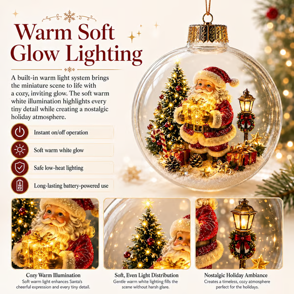 🔥LAST DAY 50% OFF - 🎄Glowing Christmas Diorama Ornament – A Tiny Winter World in Your Hands