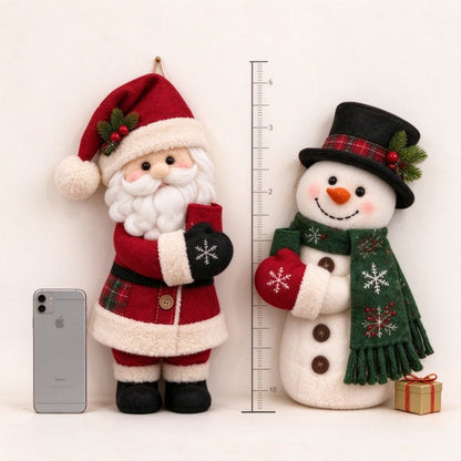 Christmas Santa & Snowman Door Handle Hugger Decor | Festive Kitchen Fridge Handle Ornaments