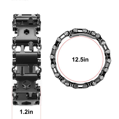 29 in 1 Multitools Stainless Steel Tool Wearable Bracelet for Men Compatible