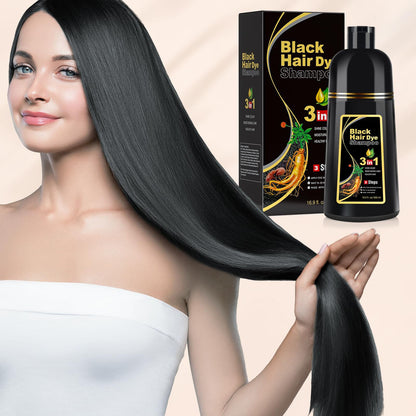 Dark Brown Hair Color Shampoo for Gray Hair 500ML Hair Dye Shampoo for Men & Women