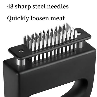 🥩 Meat Tenderizer with 48 Stainless Steel Ultra Sharp Needle Blades