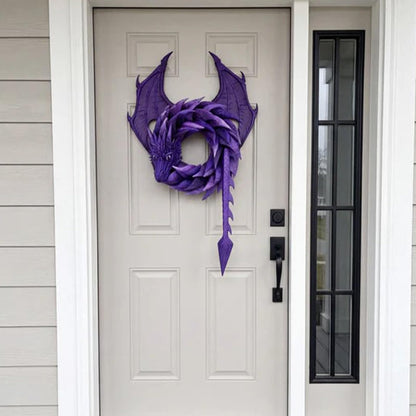 🐉 Handmade Dragon Wreath Wall Decor✨Gothic Fantasy Door Hanging ✨(20cm)
