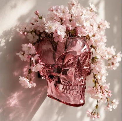 🔥  🔥 Gothic Skull Wall Vase 💀 Hanging Planter for Any Flower 🌸