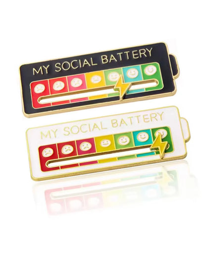 Pin Batería Social - Effectively avoid social awkwardness
