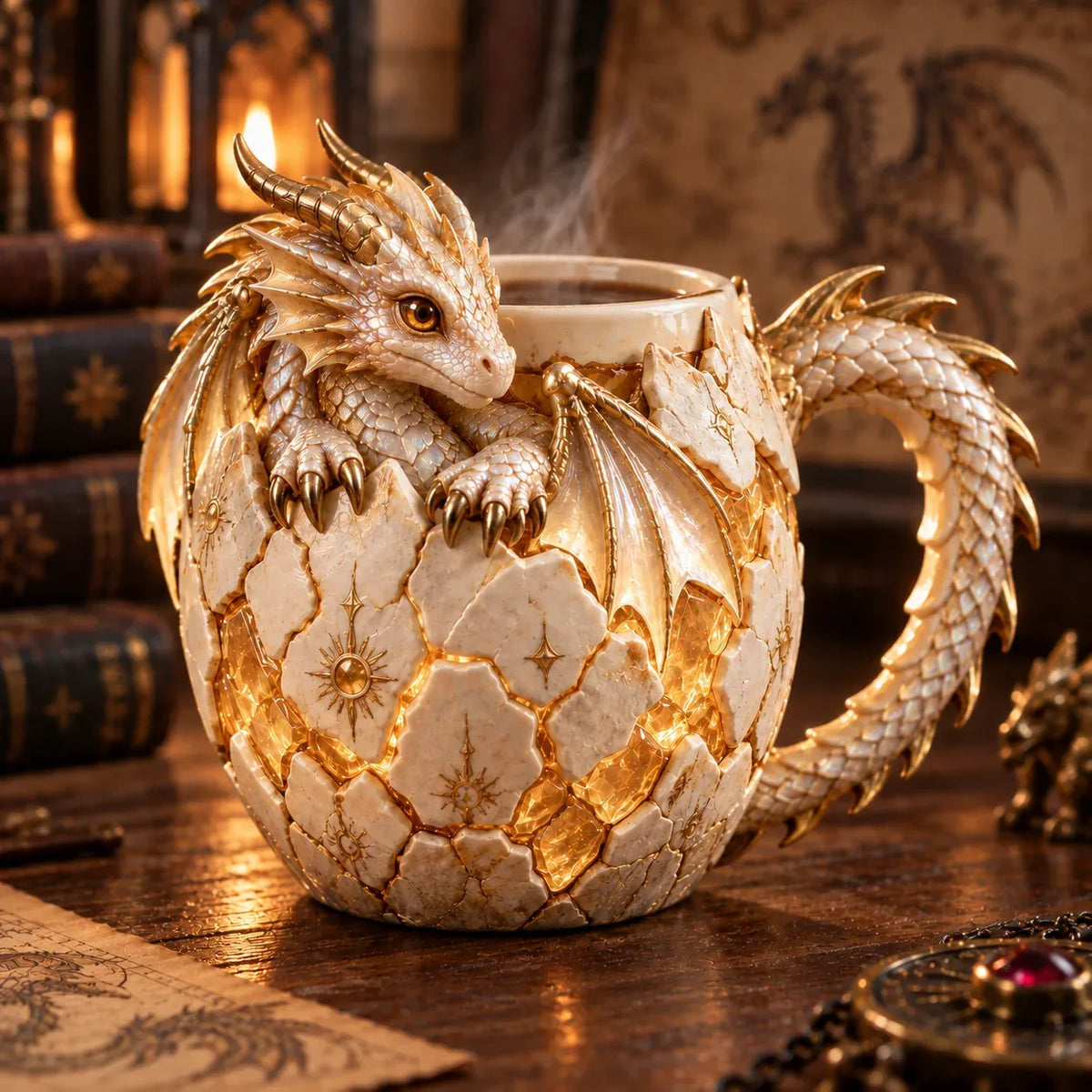 ⏳ Last Day 50% OFF – 🐉 Sculpted Dragon Mug Collection | 6 Fantasy Realm Designs with Raised 3D Dragon Details ☕