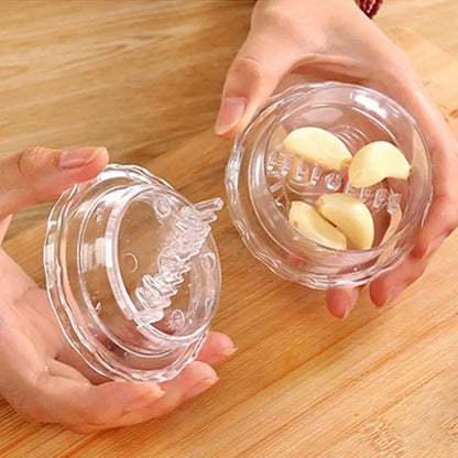 🧄 Transparent Manual Garlic Twist – ✨ Multi Functional Mincer & Grinder