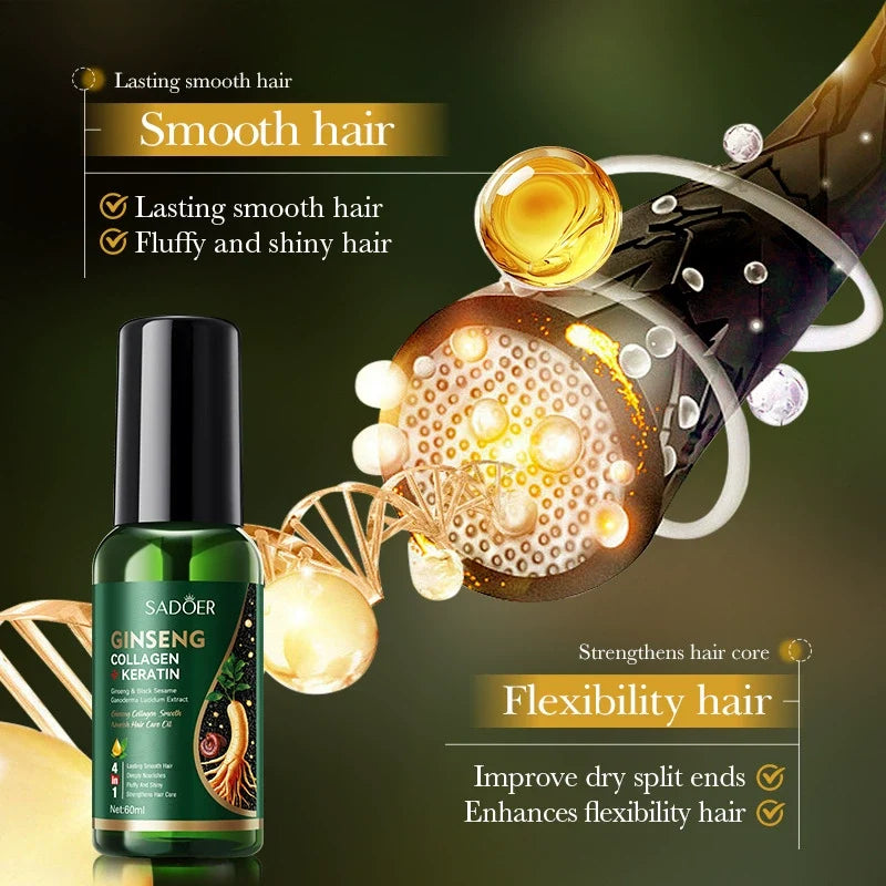 Hair serum applicator comb, hair oil applicator (Three bottles of hair serum are given away for free.)