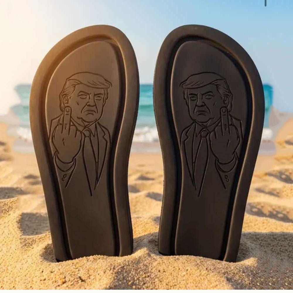 Funny Non Slip Quick-Dry Beach Flip Flops (Hidden Design)