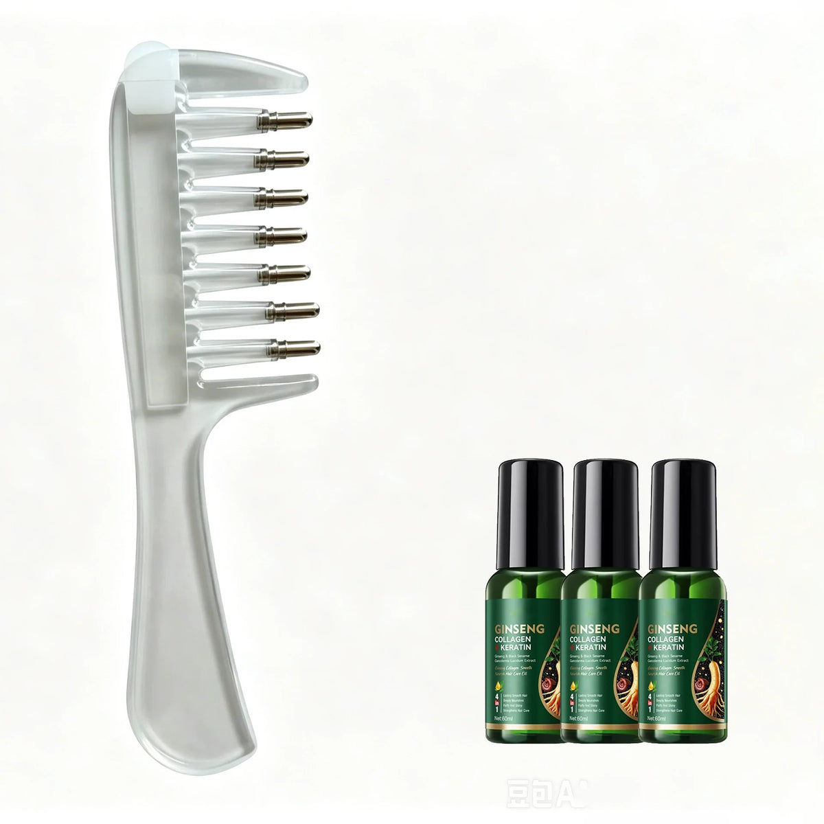 Hair serum applicator comb, hair oil applicator (Three bottles of hair serum are given away for free.)
