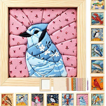 DIY Fabric Art Painting Kit No-Sew Handmade Patchwork