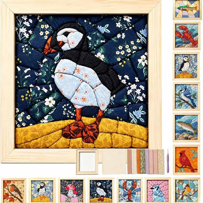 DIY Fabric Art Painting Kit No-Sew Handmade Patchwork