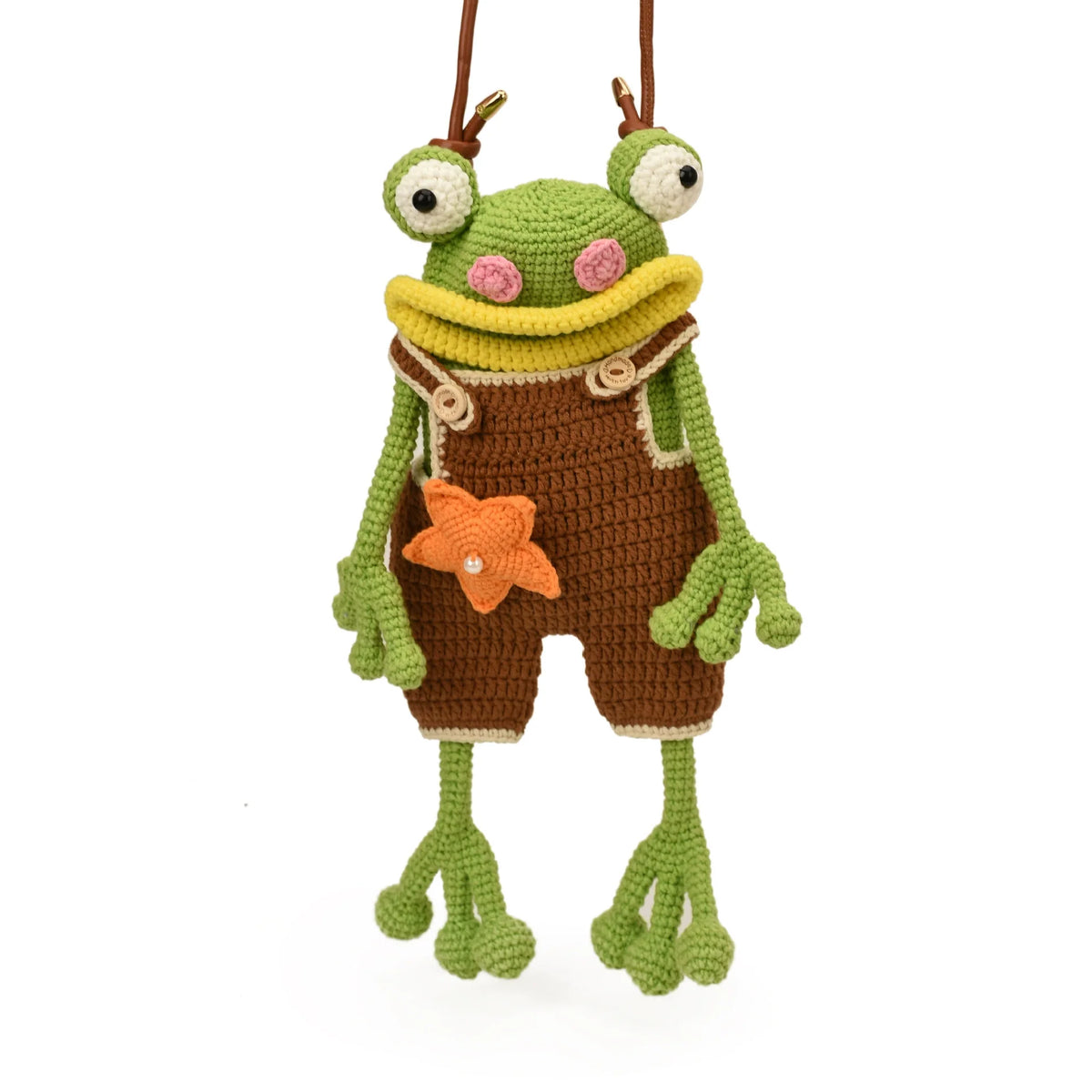 Diy Cartoon Frog Purse, Cute Crochet Wallet, Phone Bag with Convenient Storage