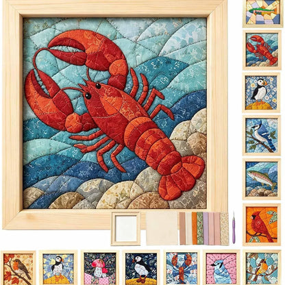 DIY Fabric Art Painting Kit No-Sew Handmade Patchwork