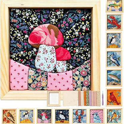 DIY Fabric Art Painting Kit No-Sew Handmade Patchwork