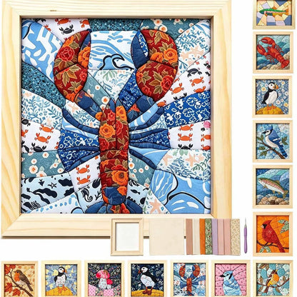 DIY Fabric Art Painting Kit No-Sew Handmade Patchwork
