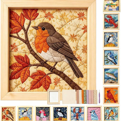 DIY Fabric Art Painting Kit No-Sew Handmade Patchwork