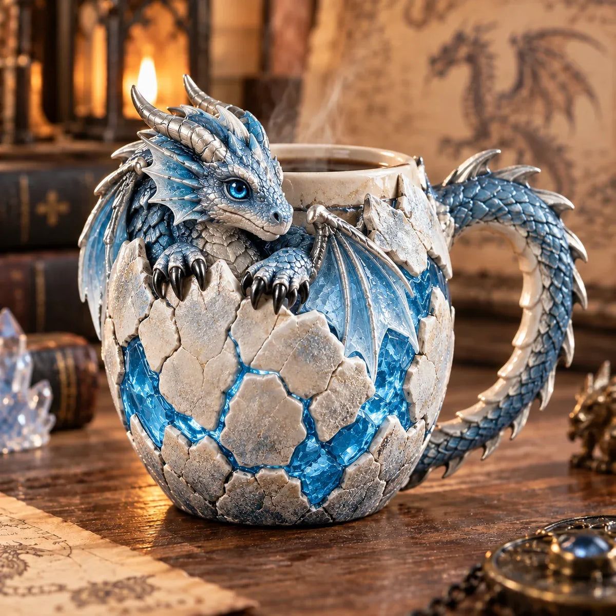 ⏳ Last Day 50% OFF – 🐉 Sculpted Dragon Mug Collection | 6 Fantasy Realm Designs with Raised 3D Dragon Details ☕