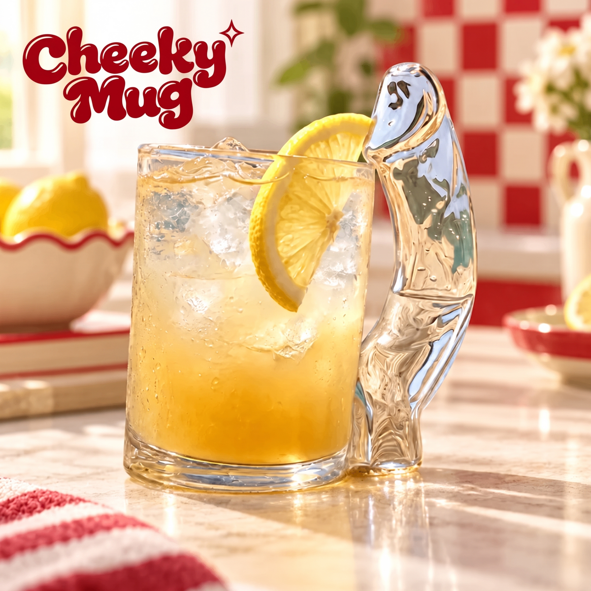 Cheeky Mug-Fun D-Cup Shaped Glass Cocktail Glass