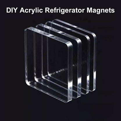 DIY Acrylic Fridge Magnet Kit with Adhesive Backing(5*5cm*5mm)