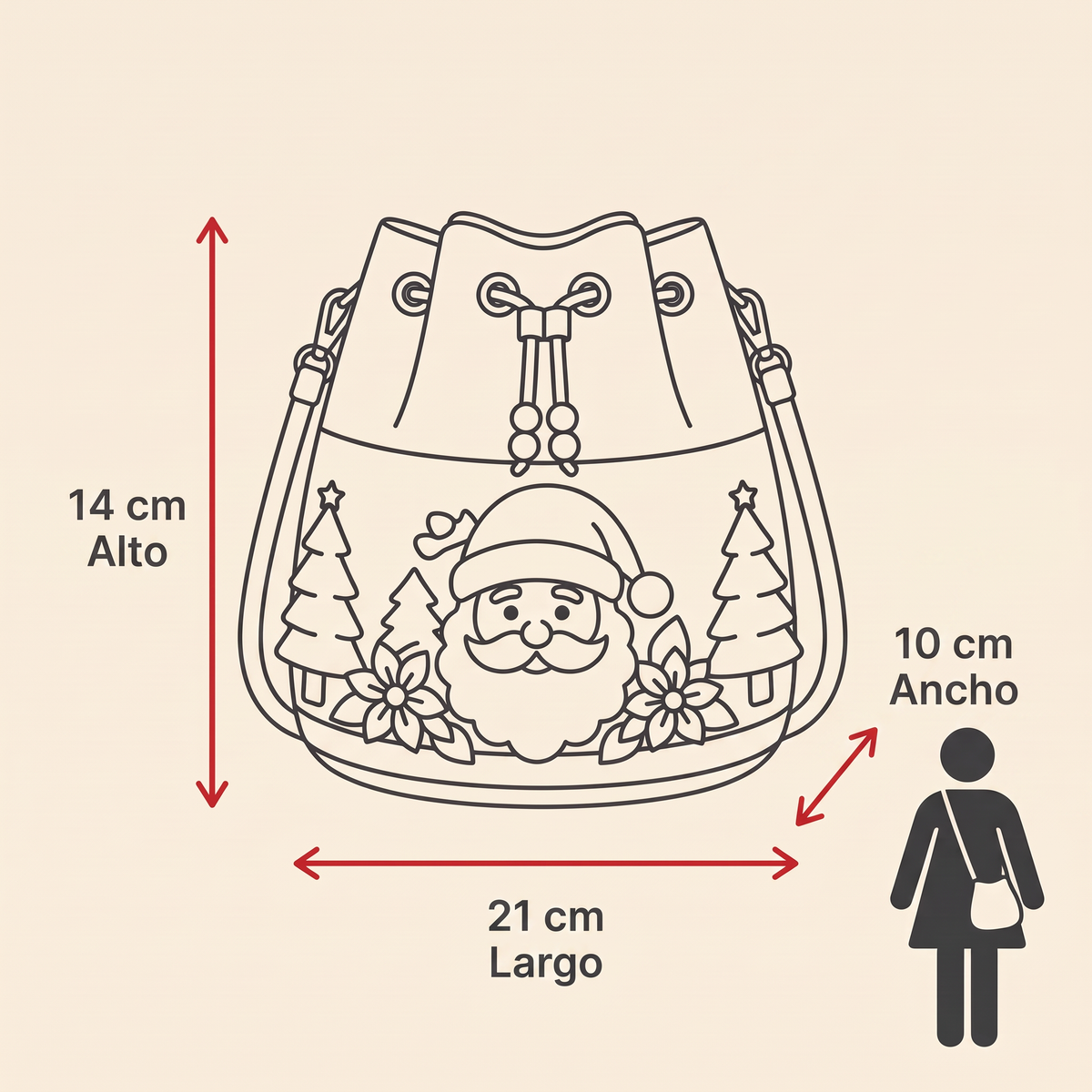 Hand-Knitted Christmas Bag