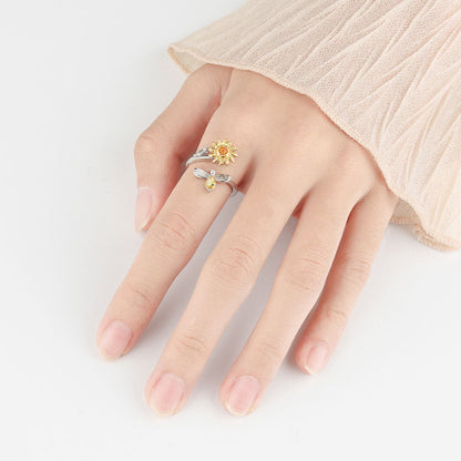 Spinner Sunflower Mood Ring