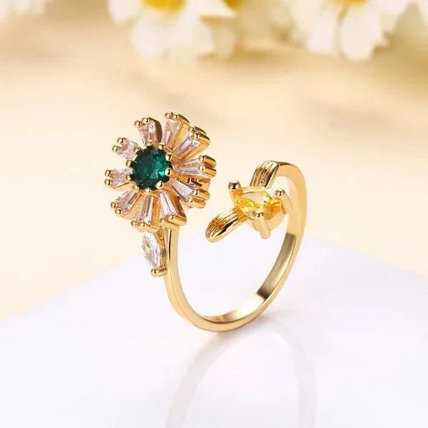 Spinner Sunflower Mood Ring