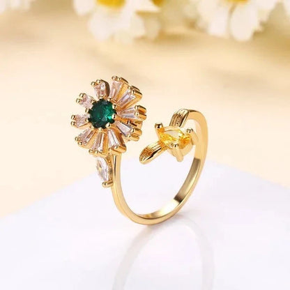 Spinner Sunflower Mood Ring